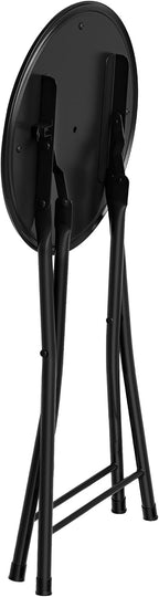 Folding Stool - Portable Backless 18-Inch Stool with 225lb Capacity, Single | Collapsible Counter Bar Stools, Compact Folding Chair, for Kitchen or Rec Room, Camping, Indoor and Outdoor by Lavish Home