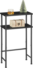 HOOBRO Narrow Console Table for Small Space, 15.7" Entryway Table with Storage, 2 Tier Sofa Table with 2 Shelves, Skinny Console Table for Entryway, Hallway, Living Room, Foyer, Black BB40XG01