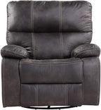 Wallace & Bay Hooper Swivel Recliner Glider, Dark Gray