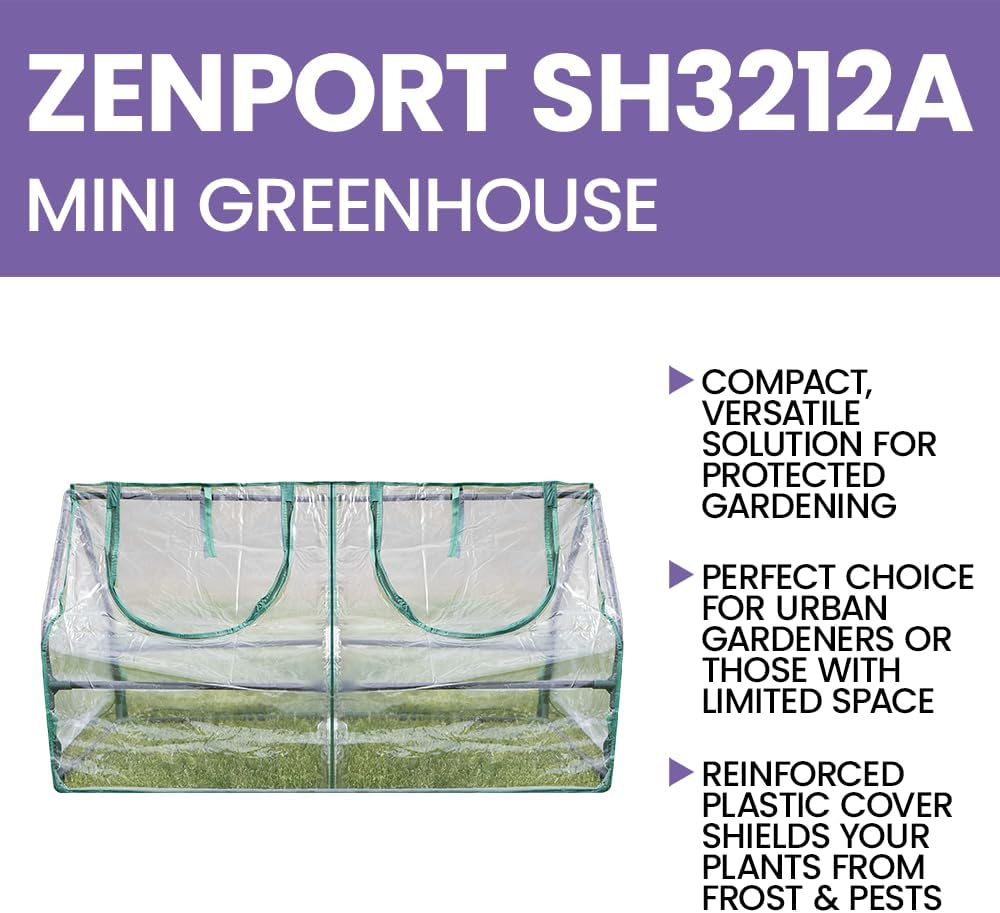 Zenport SH3212A Garden Cold Frame Greenhouse Cloche - 3 Pack
