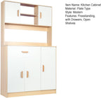 Freestanding Kitchen Pantry Cabinet, Hutch Cabinet with Storage, Tall Sideboard Buffet Cabinet with Doors and Shelves, Microwave Shelf, Wooden Coffee Bar Cabinet for Living Room, Dining Room