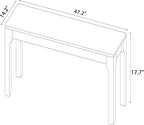 Dining Bench Wood Solid Oak Wooden Bed End＆Entryway Bench for Bedroom Living Room Kitchen(White)