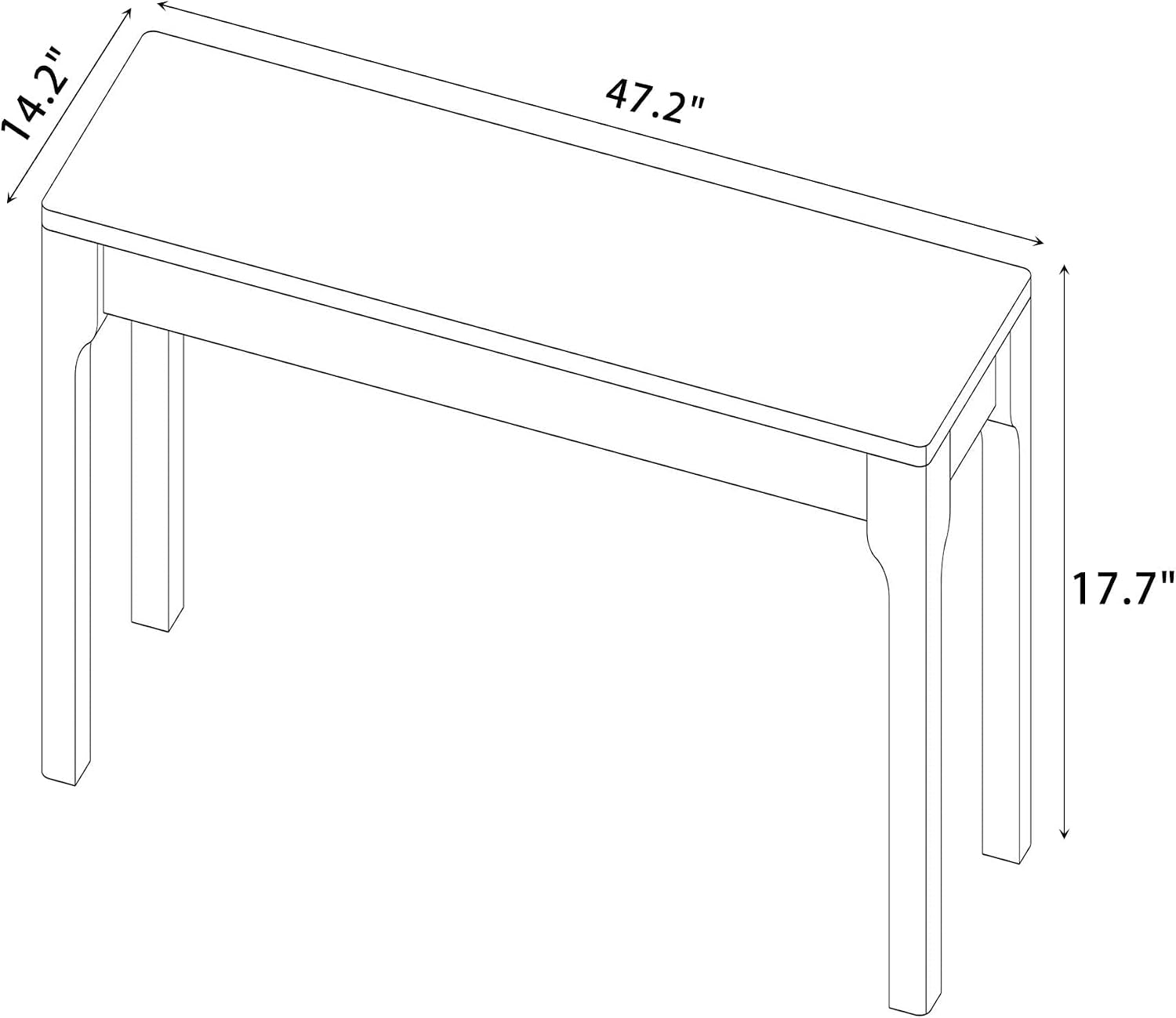 Dining Bench Wood Solid Oak Wooden Bed End＆Entryway Bench for Bedroom Living Room Kitchen(White)