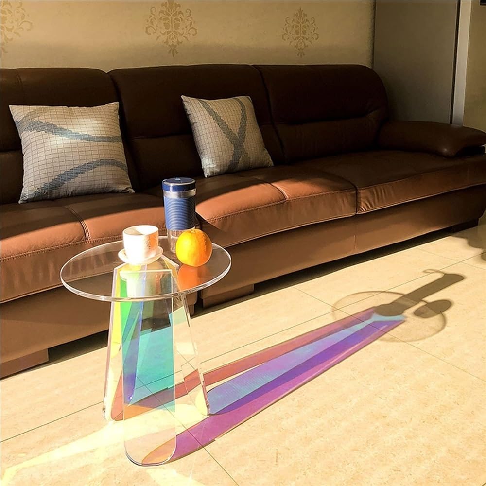 Acrylic End Table, Colorful Coffee Table, Modern Nightstand for Living Room, Bedroom