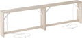 TIQLAB 9.1 Inch Narrow Console Table with Power Outlet,Sofa Table Set of 2，Total Length 94'' Sofa Table Behind Couch，for Entryway&Living Room, Light Walnut