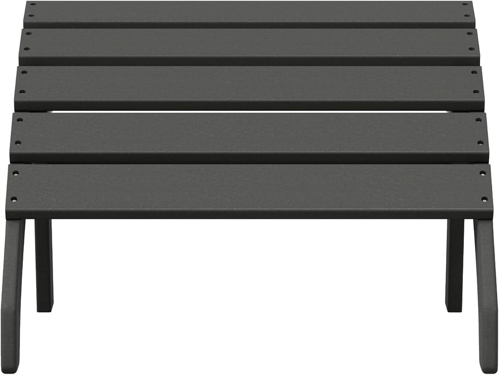 WestinTrends Dylan Outdoor Patio HDPE Adirondack Ottoman Footrest, Gray