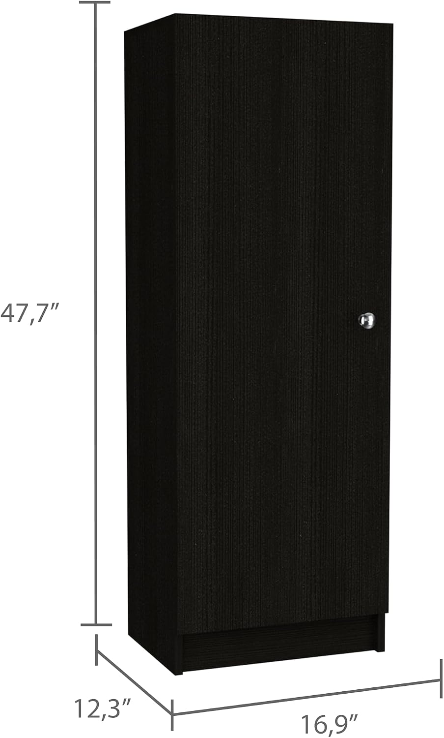 Rectangle Pantry Cabinet Black