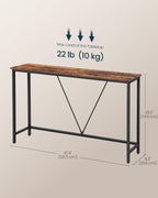 SONGMICS HOME Entryway Console Table, Behind Couch Table, for Living Room, Bedroom, Easy Assembly, Rustic Brown