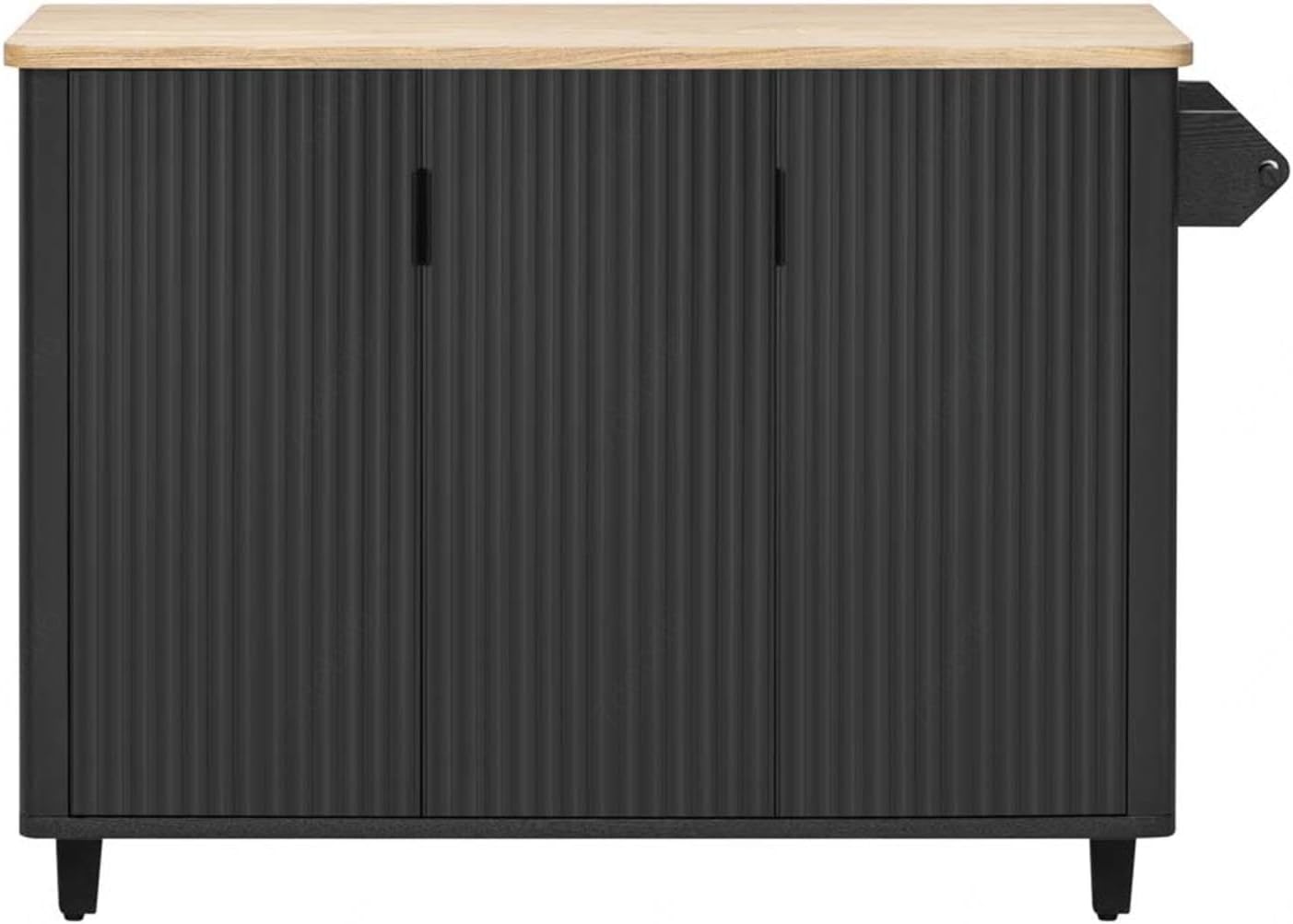 Kitchen Table with Storage with Drop Leaf Internal Storage Rack, Wood Kitchen Island with Wheels Towel Rack， for Kitchen, Dining Room, Black