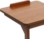 Mobile C-Shaped End Table,C Shaped Table for Couch with Concealed Storage Compartment,C Table with Lockable Wheels,55.12Lbs Load Adjustable Desktop Wooden Couch Table for Living Room,Bedroom (Walnut)