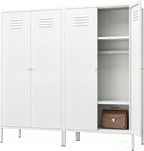Metal Storage Cabinets with Magnetic Doors, Steel Locker with Adjustable Shelf, Locker Storage Cabinets for Garage, Office