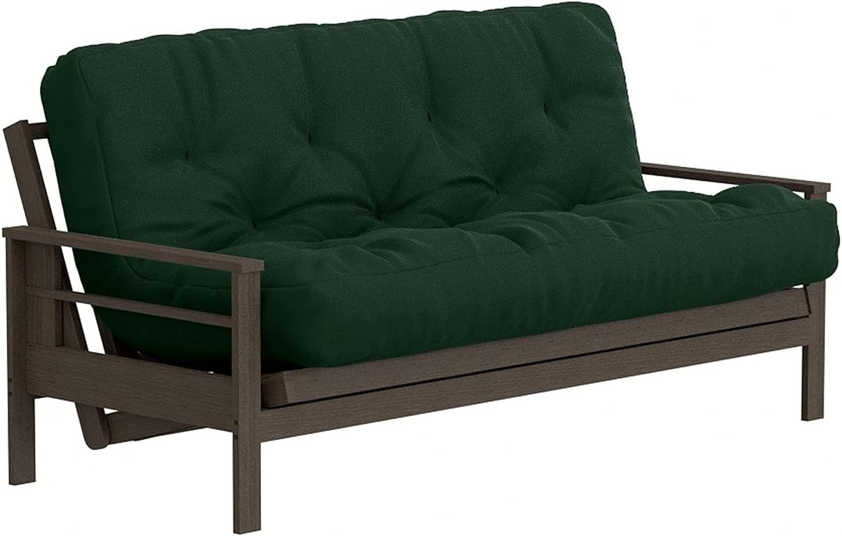 Royal Sleep Products by The Futon Factory | 10 inch Pocket Coil Futon Mattress - Hunter Green - Queen Size - CertiPUR Certified Foam - Made in USA - Frame Not Included