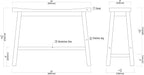 Boraam Sonoma Backless Bench - Chestnut Wire-Brush