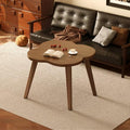 BARENNSU Round End Table Small Side Tables Sofa Table for Small Spaces, Living Room, Bedroom, Stable Frame, Easy Assembly, Rustic Brown
