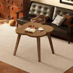 BARENNSU Round End Table Small Side Tables Sofa Table for Small Spaces, Living Room, Bedroom, Stable Frame, Easy Assembly, Rustic Brown