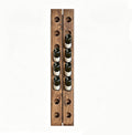Wall Mounted Wine Riddling Rack,Wall Mounted Wine Rack Solid Wood Storage Organizer Vertical Display Stand for Kitchen Dining Room Bar Rustic Home Decor Space Saving Design(2 * 8, Brown)