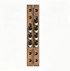 Wall Mounted Wine Riddling Rack,Wall Mounted Wine Rack Solid Wood Storage Organizer Vertical Display Stand for Kitchen Dining Room Bar Rustic Home Decor Space Saving Design(2 * 8, Brown)