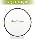 23.7 Inch LED Flush Mount Ceiling Light - Dimmable & 3 CCT Modes(3000/5000/6000K), 5000LM, 50W Ultra-Thin Low Profile Ceiling Light for Living Room, Kitchen, Hallway, Office, Black