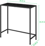 Narrow Console Table, Black Entryway Table for Small Spaces | 31.5" Small Side Table, Thin Hallway Table, Slim Sofa Side Table, For Living Room, Foyer, Wood-Grained, for Narrow Spaces