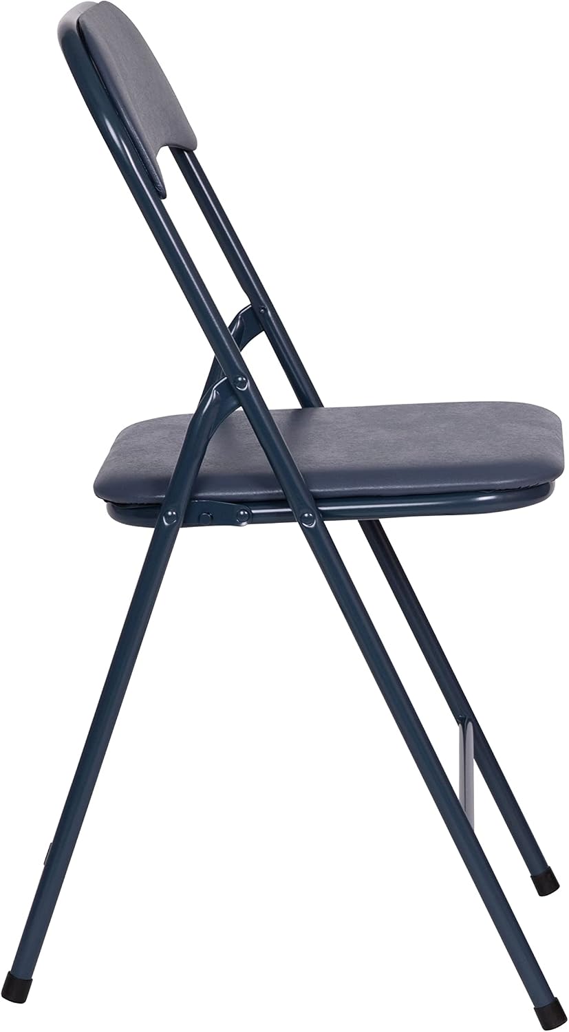 Flash Furniture Madison 5-Piece Folding Card Table and Chair Set, Navy | Portable, Indoor/Outdoor, Event Table and Chairs