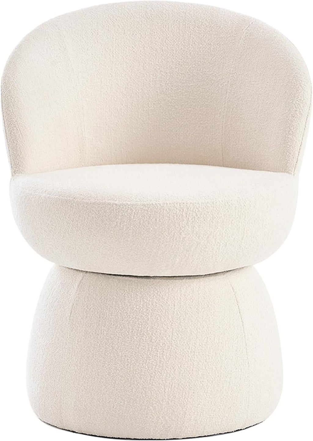 Kidol & Shellder Swivel Accent Chair Set of 4 Modern Comfy Swivel Barrel Dining Chair Upholstered Armchair Single Sofa Side Chairs for Dining Room Living Room Bedroom White