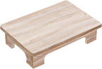 Wood Low Coffee Table Functional Stool for Meditation and Relaxation, Wood Color, 40x28x10cm