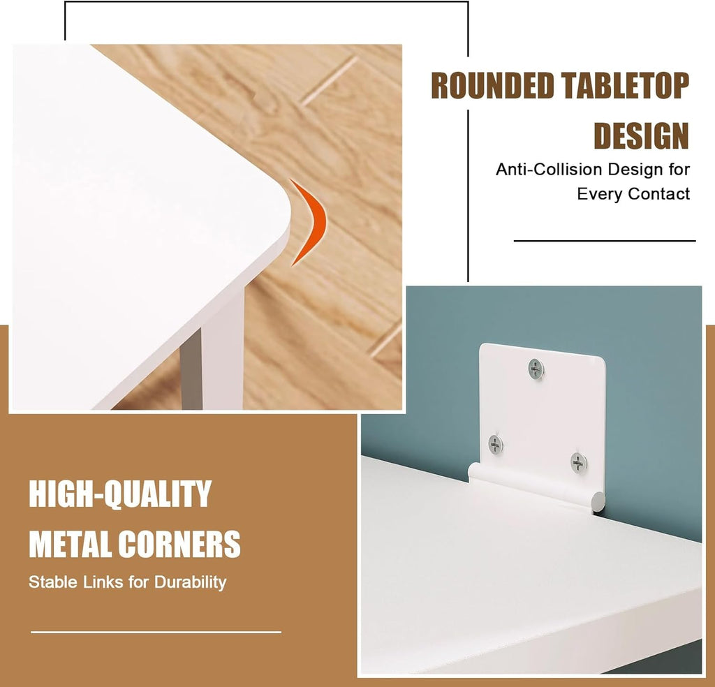 Folding Wall-Mounted Drop Leaf Table 35"×23" Space Saving Decorative Painting On The Back, Household Dining Table Desk for Kitchen, Coffee, Small Spaces, No Assembly Required