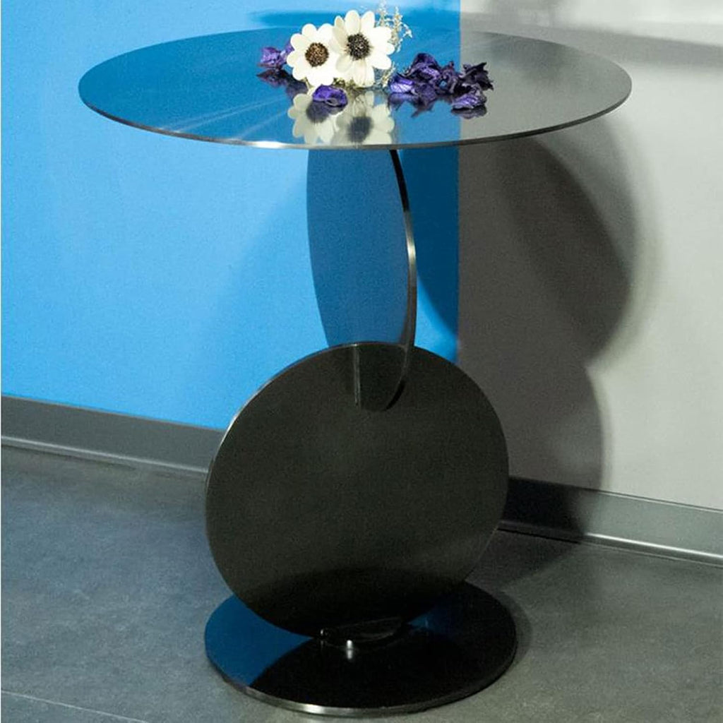 End Tables Small Round Side Table, Modern Metal End,Bedside Nightstand Coffee for Living Room, Bedroom and Couch, 18.8x21.6inches