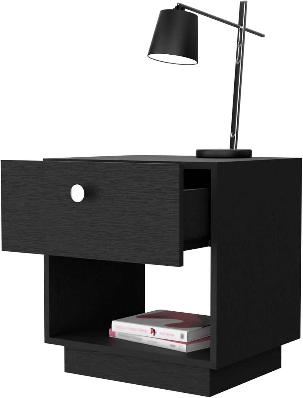 1 Drawer Nightstand, Storage Shelf,for Small Spaces