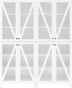 Crosley Furniture Cassai 2-Piece Pantry Storage Cabinet Set with Shelves, Kitchen, Dining, or Laundry Room, White