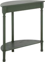 SAFAVIEH Furniture - Tinsley Half-Round Console Table - Dusty Green - Solid Wood - Farmhouse Demilune Design - Ideal for Entryway, Hallway, Living Room, 28" W x 11.75" D x 28" H (CNS5723G)