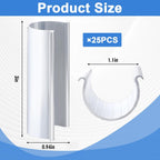 25 Pcs Aluminum Greenhouse Clamps, 1.1 x 3 Inch, Row Covers, Dog Beds, Quilting Frames Shelters, Shades, Netting (fit 3/4 Inch PVC Pipe Tube Clip)