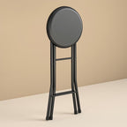 Vinyl Padded Folding Stool, 24 Inch, Black