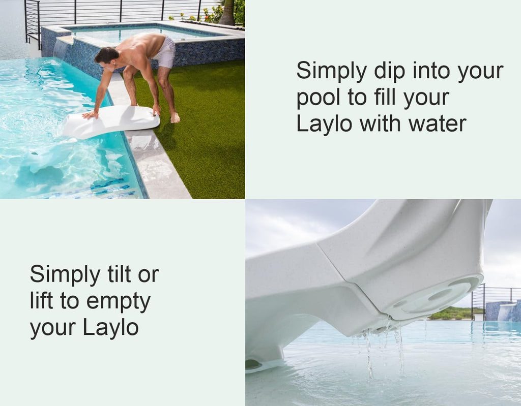 Tenjam Laylo in Pool Lounge Chairs for Sun Shelf Set of Two, Pool Chairs and Lounger for Tanning Ledge with Optional Risers that Support up to 22" of Water Depth