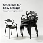 Table with 4 Chairs for Small Spaces, Pedestal Base Table | Easy Maintenance，UV Protection，Single-pedestal square dining table，Stackable for Easy Storage