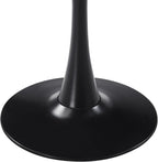 LeisureMod Bristol Collection 35" Round Bar Height Table, Modern MDF Top Pub with Black Pedestal Base, Bistro Cocktail Table for Kitchen, Dining Room, Cafe, Restaurant & Home Bar, Black