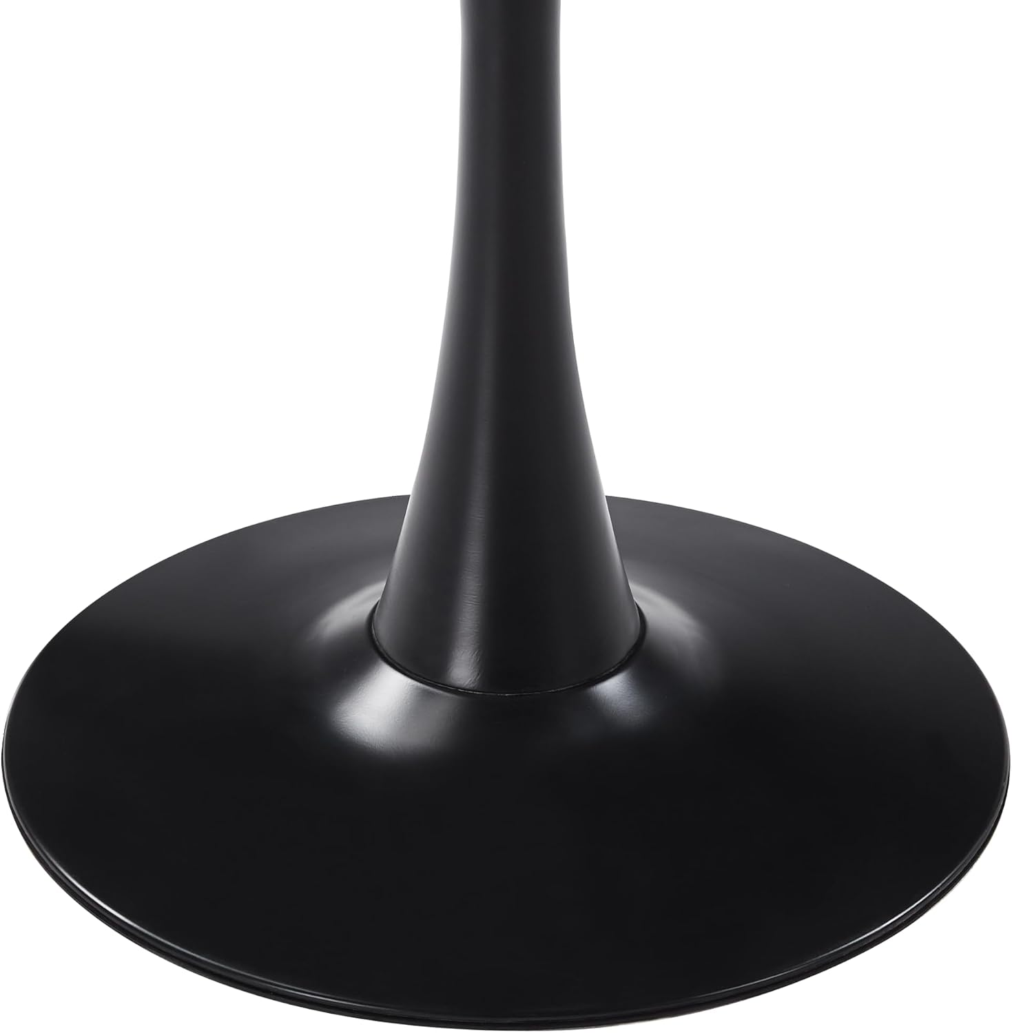 LeisureMod Bristol Collection 35" Round Bar Height Table, Modern MDF Top Pub with Black Pedestal Base, Bistro Cocktail Table for Kitchen, Dining Room, Cafe, Restaurant & Home Bar, Black