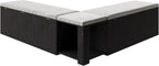 Bobve L-Shape Storage Bench with Cushion, Backless Corner Dining Bench, Kitchen Dining Nook Bench with Hidden Storage for Dining Room, Kitchen, Entryway (Black)