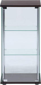 Fuji Boeki 96049 Collection Case, Figure Case, 3 Tiers, Width 16.7 x Depth 14.4 x Height 33.9 inches (42.5 x 36.5 x 86 cm), Brown, Tempered Glass, Full Glass,