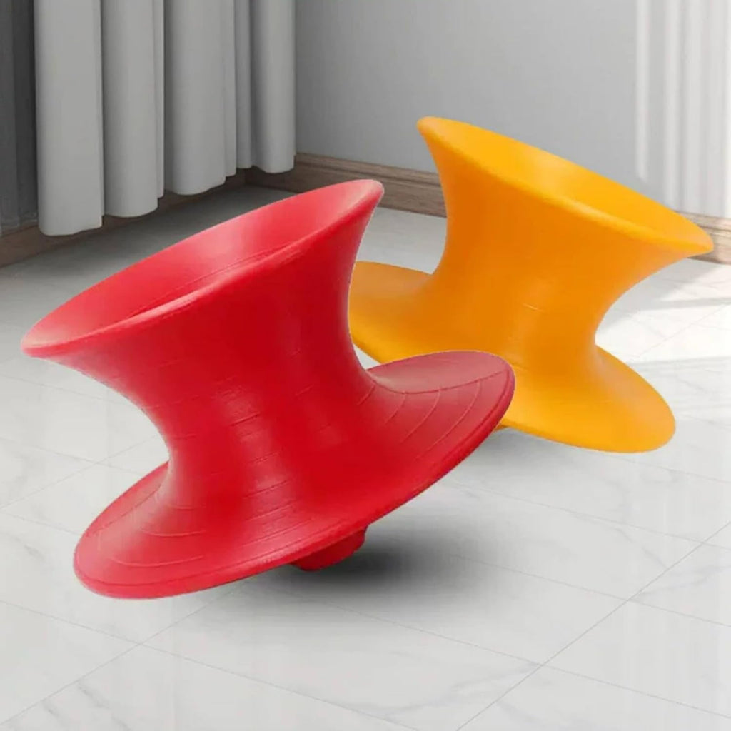 360° Swivel Gyro Chair,Relaxing Sense Sports Equipment,Ergonomics Rotating Spun Recliner,Indoor Spinner Seat for Backyard Playground(Red,49x65x45cm)