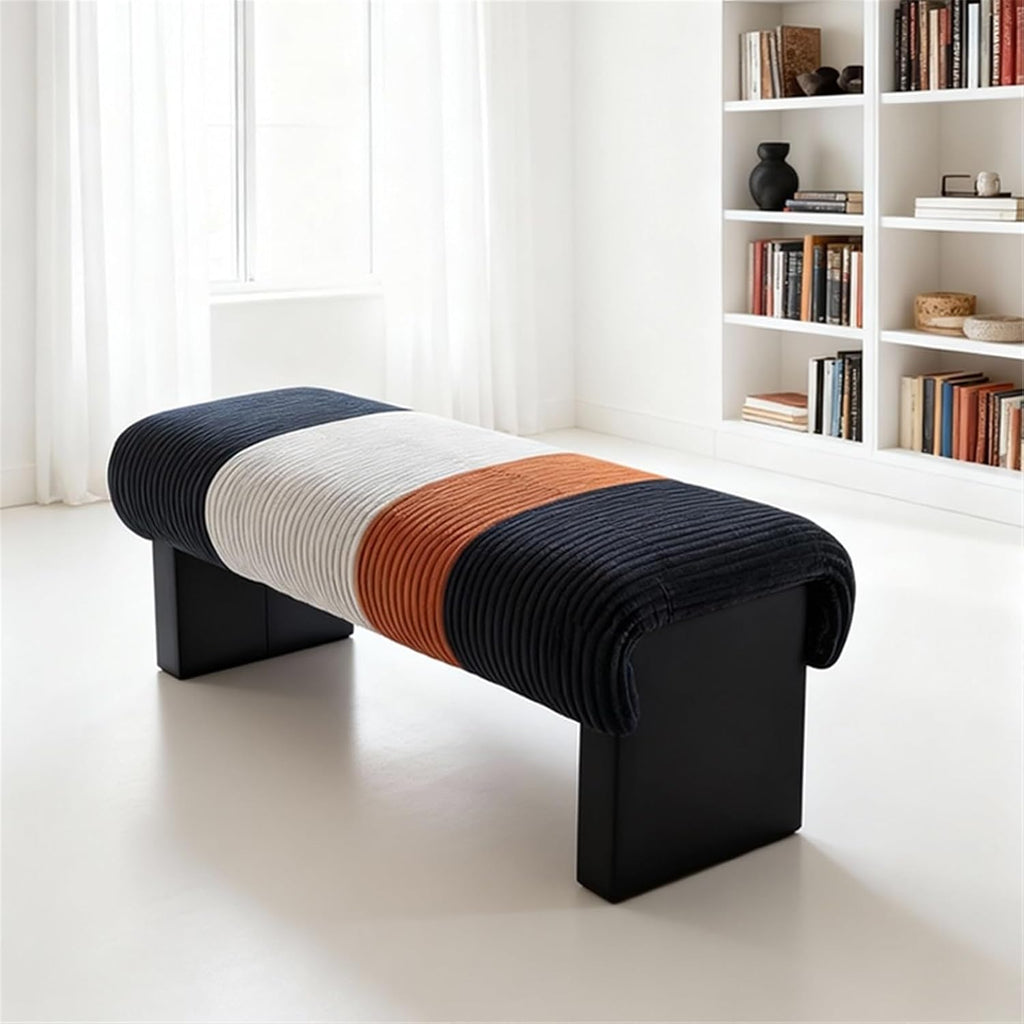 Modern Bed end Bench Bedroom Living Room Dressing Shoe Changing Entryway(Medium)