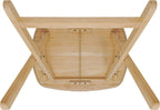 eHemco Hardwood Folding TV Tray Tables, 25.5 Inches, Set of 2 | Oversized, Natural, For Eating