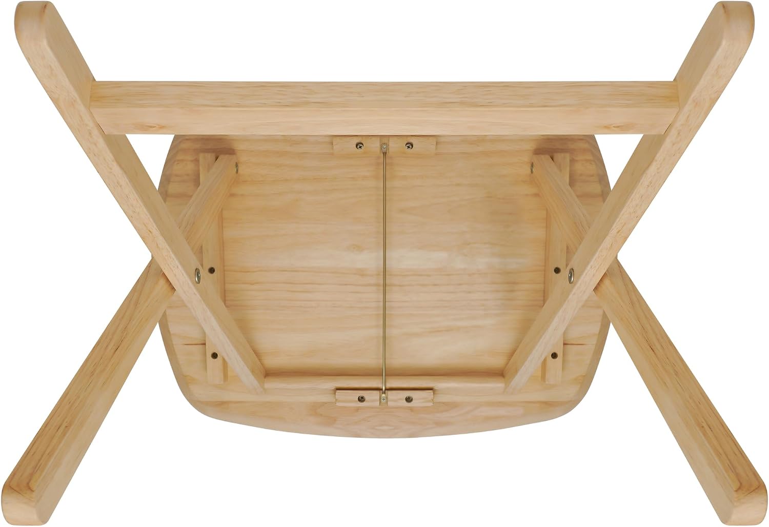 eHemco Hardwood Folding TV Tray Tables, 25.5 Inches, Set of 2 | Oversized, Natural, For Eating