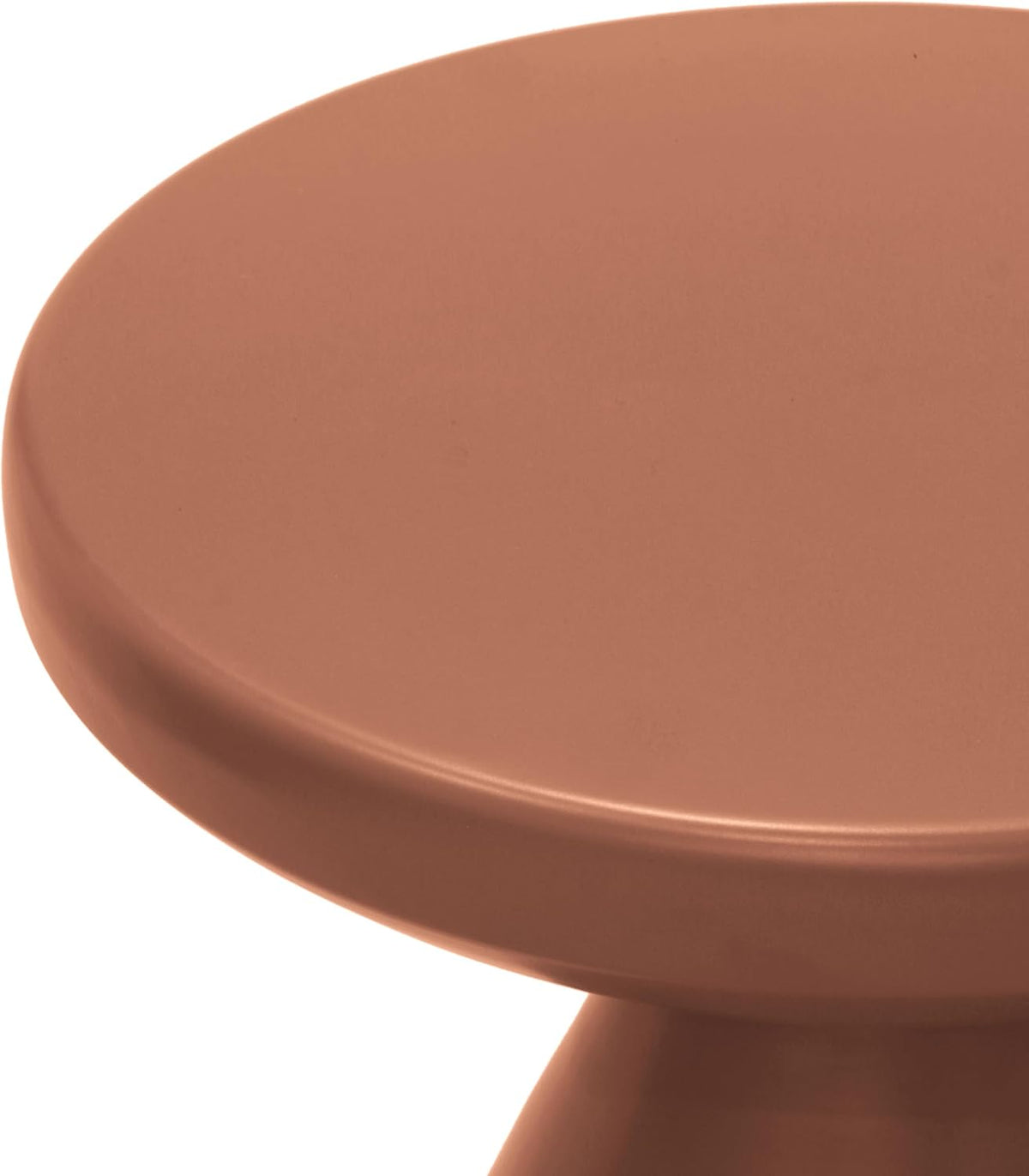 Meridian Furniture 99026Terracotta-ET Anika Collection Modern | Contemporary Side Table with Matte Terracotta Finish Iron Metal, 14.5" W x 14.5" D x 19" H, Terracotta