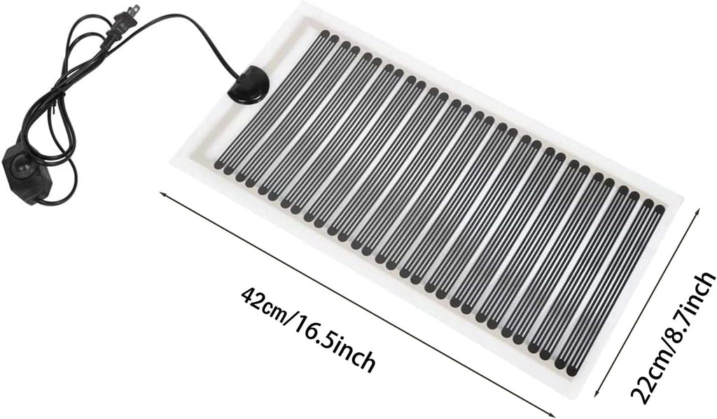 KABASI Reptile Heat Mats, 2nd-Gen 25W 16.5x8.7 inch Non-Adhesive Reptile Heating Pad with Temperature Adjustment, Waterproof Under Tank Terrarium Heating Mat for Tortoise Snakes