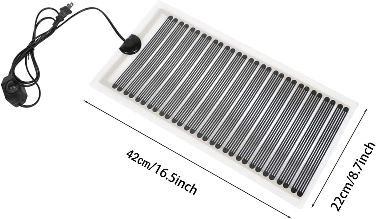 KABASI Reptile Heat Mats, 2nd-Gen 25W 16.5x8.7 inch Non-Adhesive Reptile Heating Pad with Temperature Adjustment, Waterproof Under Tank Terrarium Heating Mat for Tortoise Snakes
