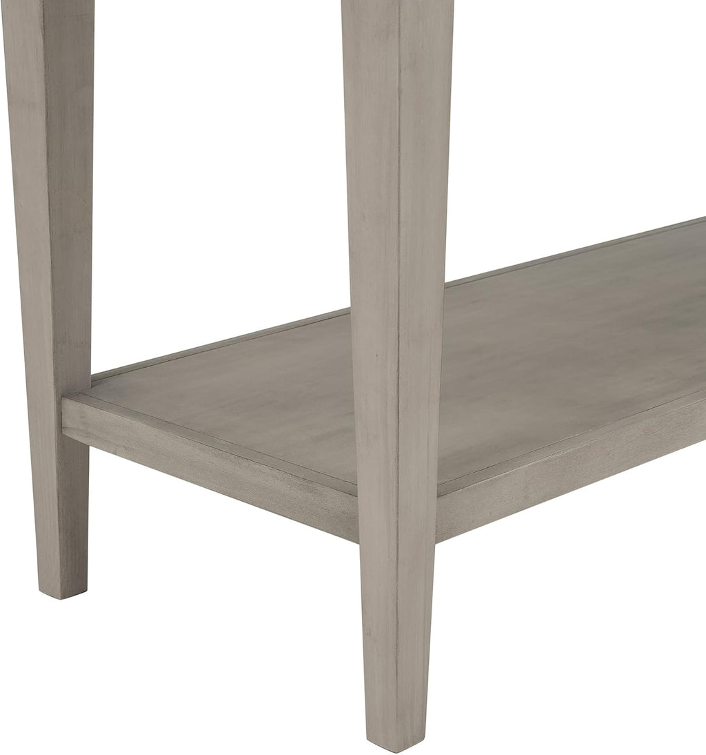 Knocbel 50" Retro Style Console Table Solid Wood Frame Sofa Table with Bottom Open Shelves and 3 Top Storage Drawers Entryway Table for Living Room, Coffee Bar, Hallway, Front Hall