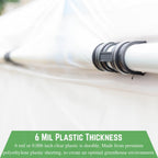 Farm Plastic Supply - Clear Greenhouse Plastic Sheeting - 6 mil - 4 Year UV Resistant Polyethylene Greenhouse Film, Replacement Cover, Hoop House Green House Cover for Gardening, Farming (24' x 25')