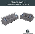 Legend Vansen Modular Sectional Sofa L Shaped Couch with Ottoman Modern Reversible Corner Sectional Couch for Living Room