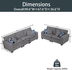 Legend Vansen Modular Sectional Sofa L Shaped Couch with Ottoman Modern Reversible Corner Sectional Couch for Living Room